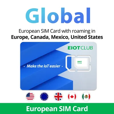 EIOTCLUB Global Travel SIM-Karte – 2 GB 30 TAG, Europa, USA, Kanada und Mexiko, Prepaid Data SIM, 5G High Speed, keine Roaming-Gebühr