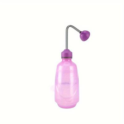 Watering Can with Detachable Shower Head - Flexible Long Nozzle, Squeeze Trigger, Transparent Plastic Plant Sprinkler for Indoor Outdoor Gardening