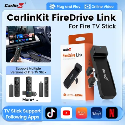Carlinkit FireDrive Link Convert Wired CarPlay to HDMI for Fire TV Stick Streaming Car Entertainment