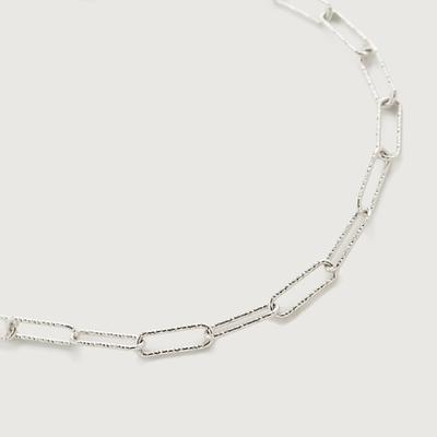 Sterling Silver Alta Textured Chain Necklace 18'