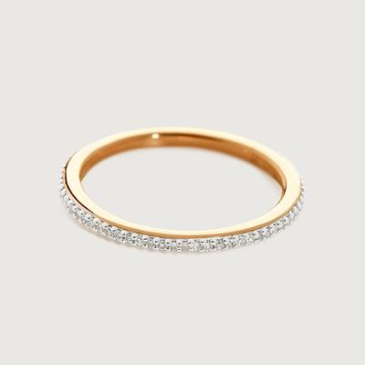 Skinny Diamond Eternity Ring, Gold Vermeil on Silver
