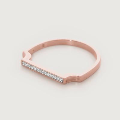 Rose Gold Signature Diamond Slim Ring Diamond