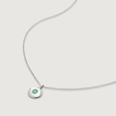 Sterling Silver May Birthstone Chain Necklace Emerald