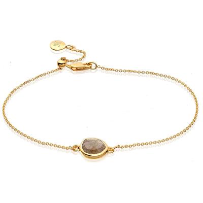 Gold Siren Gemstone Chain Bracelet Labradorite
