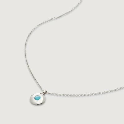 Sterling Silver December Birthstone Chain Necklace Turquoise