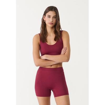 Stradivarius Basic seamless shorts Dark red M