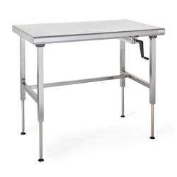 Tournus Ergonomix - manuell höhenverstellbarer Arbeitstisch auf Rollen Abmessung: 1400 x 700 x 800-1100mm Image