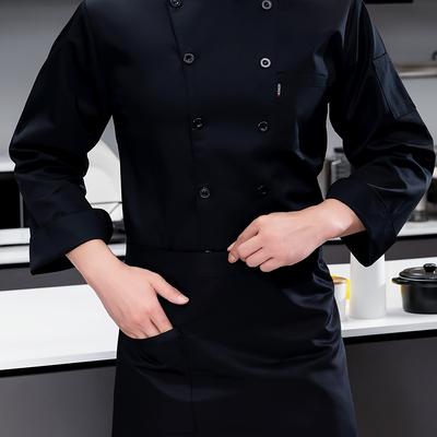 TEMU 1long-sleeved Catering Chef Clothing, Long-sleeved Men's Clothing, Kitchen, Bakery, Western Restaurant, Bakery, School Canteen, Men's Clothing