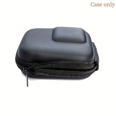 TEMU Nylon Hard Shell Storage Bag For Hero13/12/11/10/9/8/7/6/5, Dji /action4/action5, Ace// 2, Sports Camera Protective Case, Black, Half Design