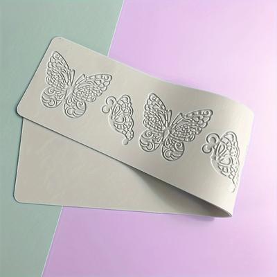 TEMU Food Grade Silicone Fondant Lace Mat For Egg Chocolate Decoration - Dessert Plate Silicone Printing Mold For Baking Image