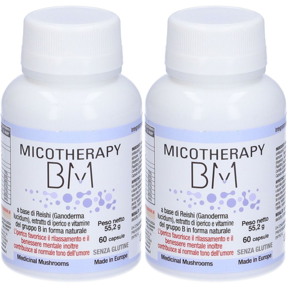 Micotherapy BM Integratore Alimentare Set da 2 2x60 pz Capsule
