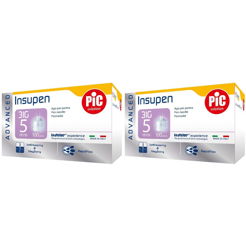 Pic Insupen Advance Ago per Penna 31G 5 mm 2x100 pz iniezione