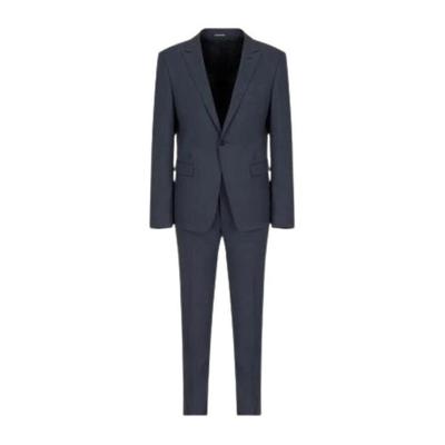 Single Breasted Suits - Blue - Emporio Armani Suits