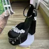 Metall kette Kreuz Kristall Rose rote Sandalen Hochzeit Braut High Heel Mode Lolita Strass Spitze Satin Prinzessin Schuhe Größe 42
