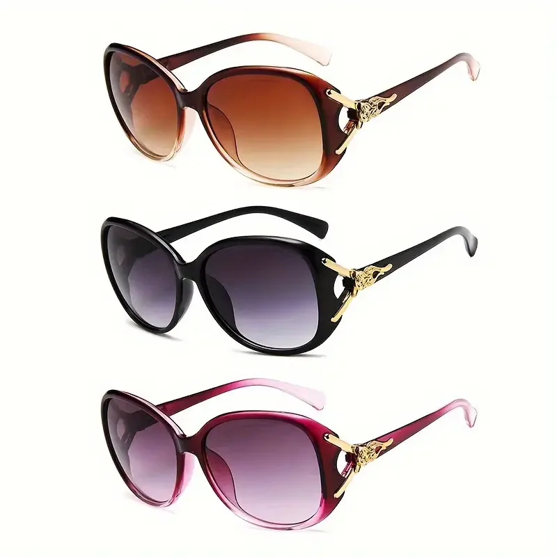 2PCS Mode Übergroßen Sonnenbrille Frauen Kunststoff Weiblichen Großen Rahmen Gradienten Sonnenbrille UV400 gafas de sol mujer Image