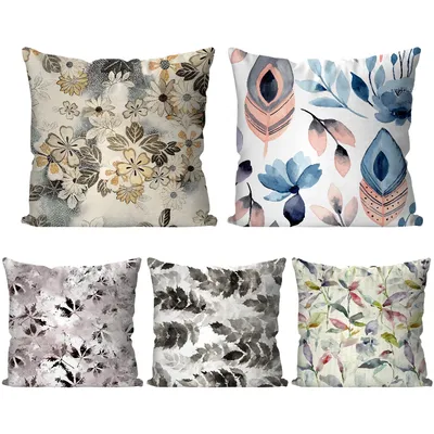 1pc Einfache Kunst Von Mustern Und Muster Kissen Fall Quadrat Kissen Schlafzimmer Sofa Freizeit Image