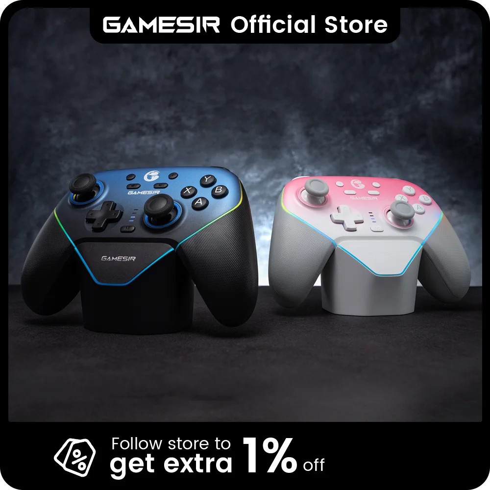GameSir Super Nova Wireless Switch Controller mit Ladestation, Hall-Effekt-Joystick für PC Nintendo Switch 2 Android Phone Image