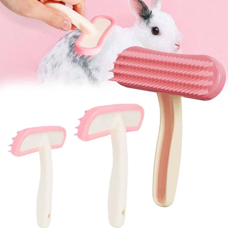 Kaninchen Kamm Silikon Kleine Haustier Kamm Katze Haar Kamm Bürste, Meerschweinchen Haar Reinigung Schönheit Pflege Werkzeug Schönheit Trimmer Haustier Bad Kamm Image