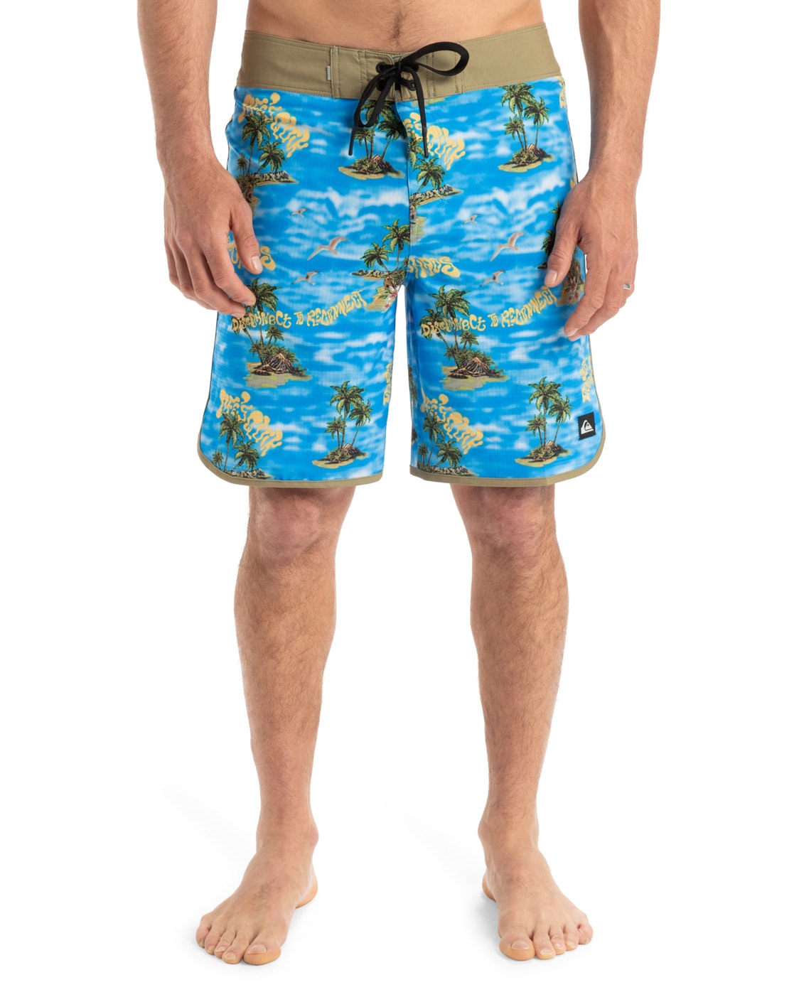 Boardshorts QUIKSILVER "Highline Scallop 19", Herren, Gr. 30S, blau (coronet blau naturama), 88% Polyester, 12% Elasthan, Hosen Image