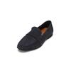 Loafer MARC O'POLO "aus weichem Velours-Rindleder", Damen, Gr. 38, blau (navy), Obermaterial: 100% Leder (Ziege), unifarben, Schuhe