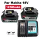 Batteria ricaricabile agli ioni di litio BL1860 18V 12000mAh più recente per batteria Makita 18 V BL1830 BL1840 BL1850 BL1860B BL1860