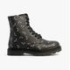 Heavenly Feet JUSTINA2 New Bee Print Womens Lace Up Boots Black - Size UK 6 | Heavenly Feet Sale | Discount Designer Brands