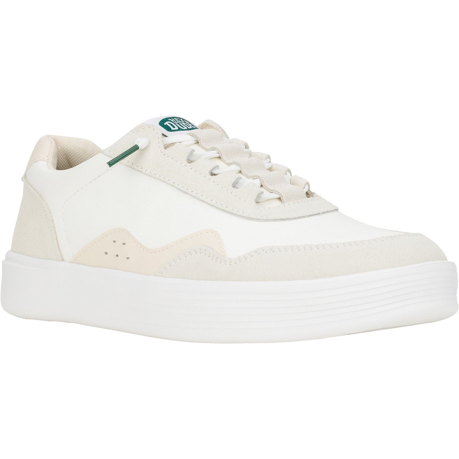 HEYDUDE Hudson Classic Suede Herren Hellbeige/Weiß Turnschuhe