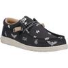 HEYDUDE Wally Stars n Skulls 100% Baumwolle Herren Schwarz Bootsschuhe