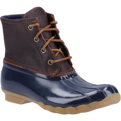 Sperry Saltwater Duck Kunstleder Tan/Navy Wellington Stiefel Image