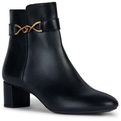Geox D Pheby Leder Damen Schwarz Stiefel Image