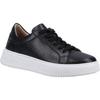 Hush Puppies Camille Leder Damen Schwarz Turnschuhe