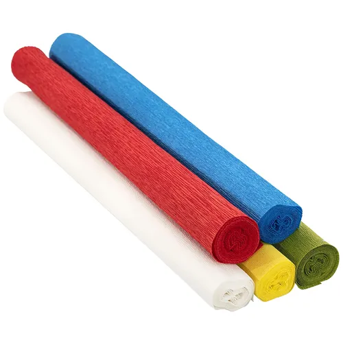 Papier crépon, 50 cm x 2,5 m, 5 pièces