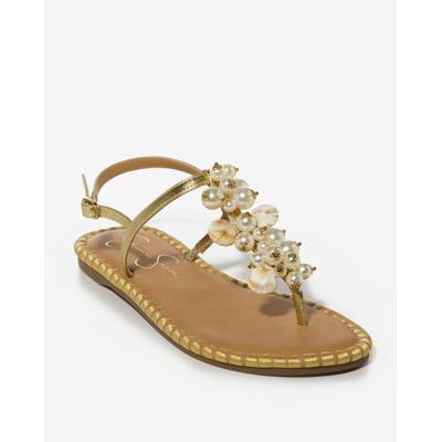 Boston Proper - Shell and Pearl Embellished Sandal Gold - 8.0