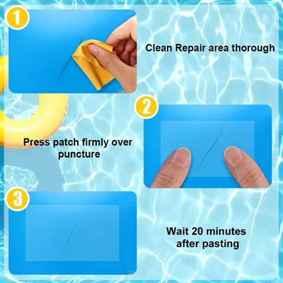10pcs Pool Repair Patch Waterproof Self-Adhesive Pool Liner Repairing Stickers