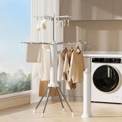 Foldable Clothes Drying Rack Octopus Type Floor Standing Balcony Clothes Drying Portable Rotating