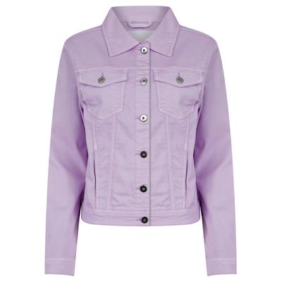 Coats / Jackets Feather Women's Stretch Cotton Denim Jacket in Pale Violet - Amara Reya / 18 - Tokyo Laundry