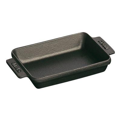 Staub 8 oz. Black Mini Rectangular Enameled Cast Iron Baker Dish 1004102