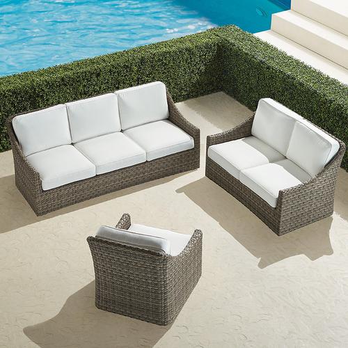 Ashby 3-pc. Sofa Set in Putty Wicker - Quick Dry, Dove - Frontgate
