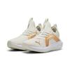 Laufschuh PUMA "SOFTRIDE ENZO 5 METALLIC WN'S", Gr. 38,5, warm weiß, puma gold, puma schwarz, Textil, sportlich, Schuhe
