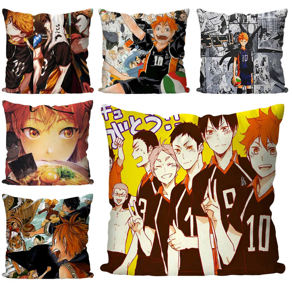 1pc Anime Haikyuu Kissen Fall Quadrat Kissen Schlafzimmer Sofa Freizeit Komfort Kissen Auto Wohnzimmer Hause Dekoration