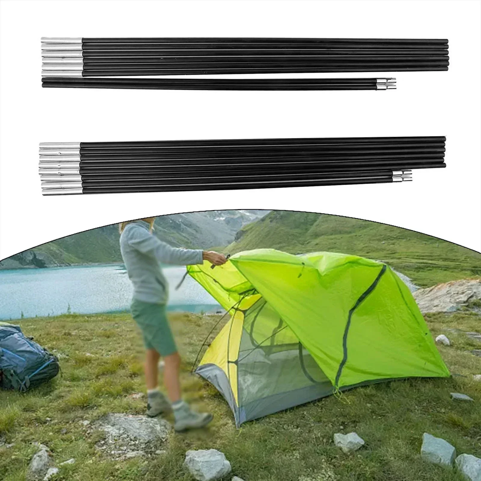 1 Set Zelt Stange 3 m-4,9 m Fiberglas Camping Zelt Pole Bars Outdoor Unterstützung Stangen Markise Rahmen camping Zelt Kit N E W