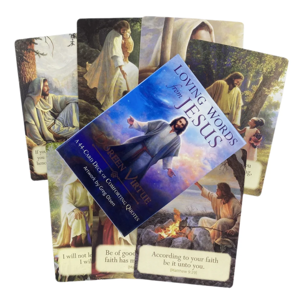 Liebevolle Worte von Jesus Oracle-Karten, ein 44er-Tarot, englische Visionen, Wahrsagerei, Deck, Board, Spiele, 10,4 x 7,3 cm Image