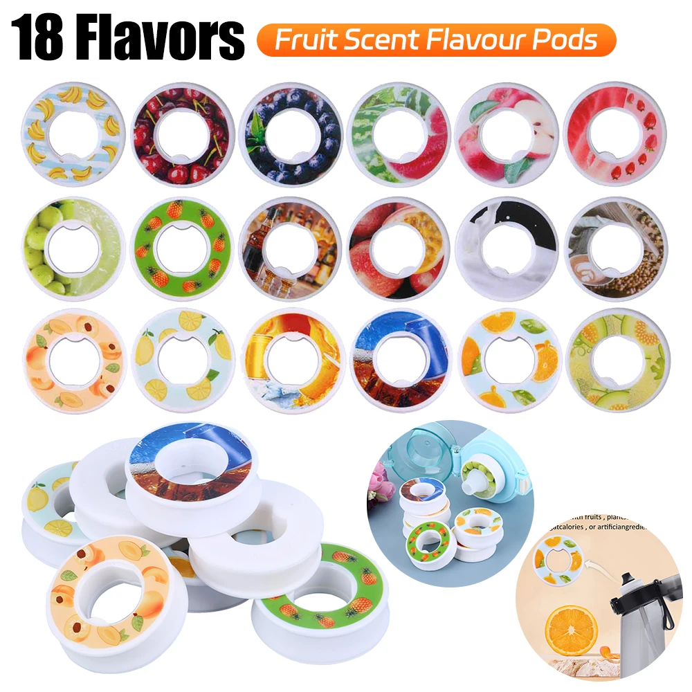 Duftpads mit Fruchtgeschmack, trinken Sie mehr Wasser 0, Kalorien zucker 0, Luftduft, Fruchtgeschmack, Kunststoff-Sporttrinkflasche, Aromapad Image