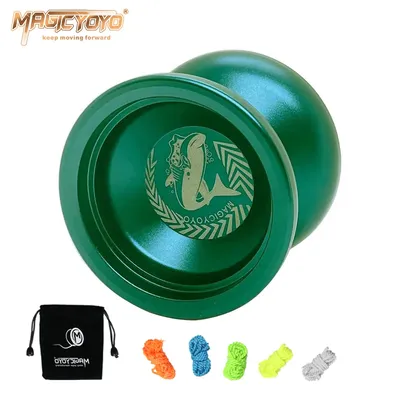 MAGICYOYO N12 Shark Metal Yoyo Nicht reagierendes Lager Yoyo Ball mit 5 Seilen Sandgestrahltes Finish Verarbeitung Yoyo Geschenkspielzeug Image