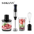Frullatore ad immersione portatile 4 in 1, 1000 W Frullatore elettrico in acciaio a 5 velocità Gadget da cucina per alimenti per bambini, zuppe, tritare carne