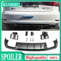 A3 S3 PP Paraurti posteriore Lip Diffusore Spoiler di scarico posteriore per Audi A3 S3 Sline 2017-2019 Car Styling