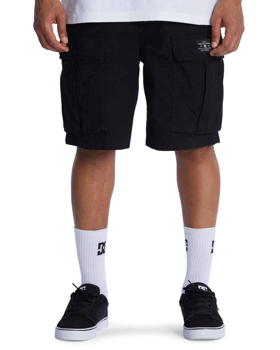 Bermudas DC SHOES "Tundra 22", Herren, Gr. XL, schwarz, Obermaterial: 100% Baumwolle;, Hosen Bermudas