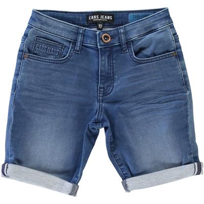 Jeansshorts CARS JEANS "SEATLE Short", Herren, Gr. L, N-Gr, blau (stone used), Web, Obermaterial: 86% Baumwolle, 13% Polyester, 1% Elasthan, unifarben, modisch, regular fit, Jeans