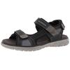 Sandale ROMIKA, Herren, Gr. 43, schwarz (schwarz, taupe), Lederimitat, Textil, casual, Schuhe, Sommerschuh, Trekkingsandale, Herrensandale mit Klettverschlüssen