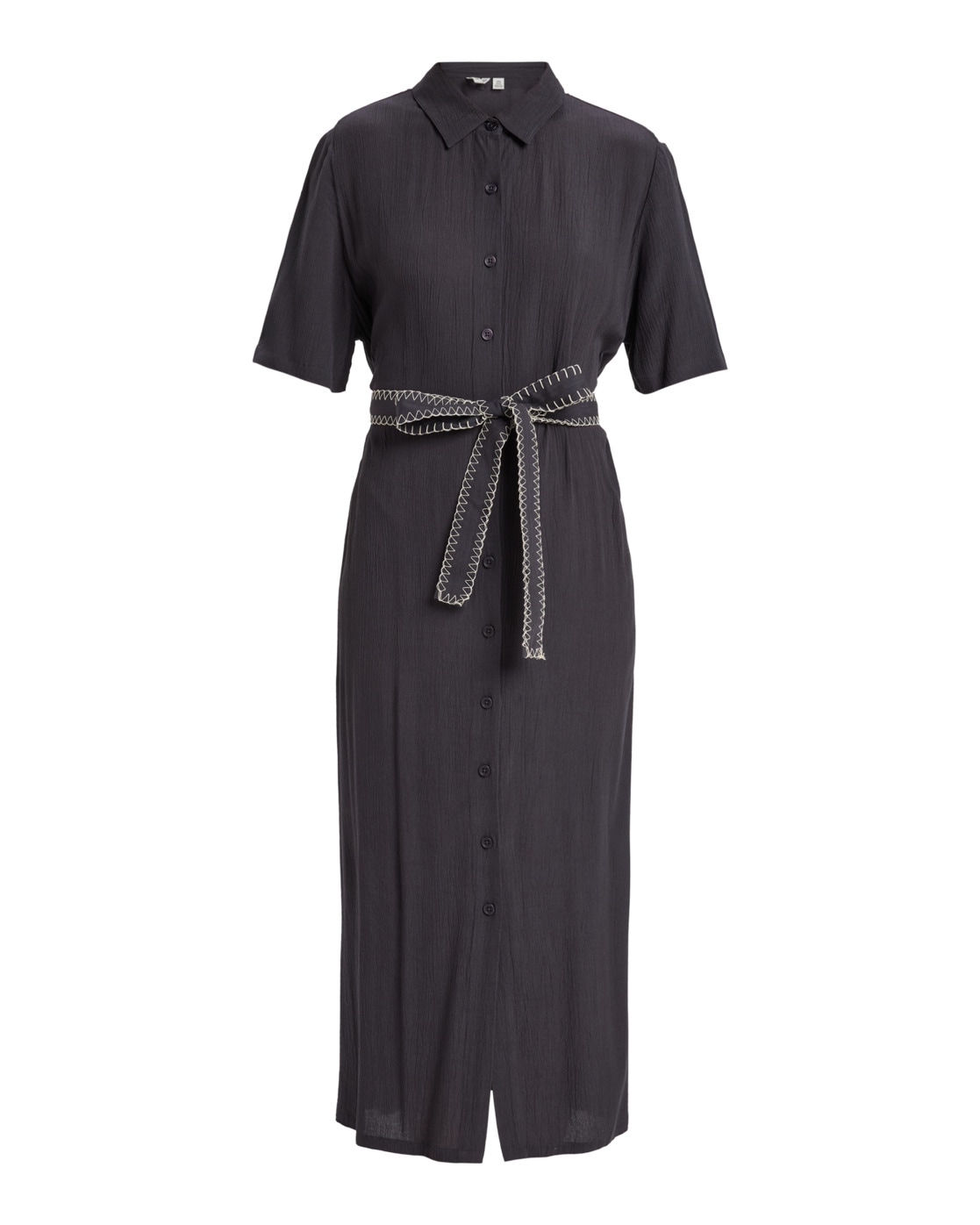 Sommerkleid ROXY "Island Escape", Damen, Gr. XL, US-Größen, grau (phantom), 100% Viskose, Kleider Sommerkleid